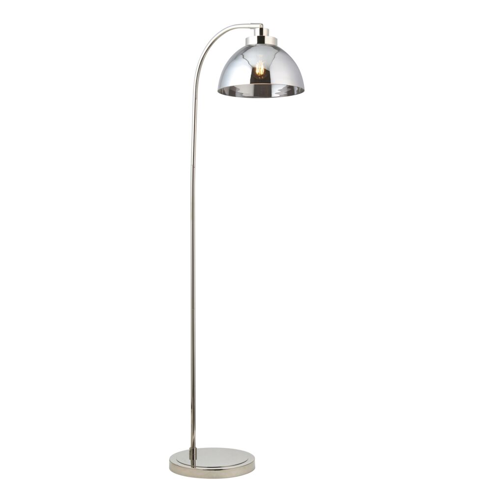 Endon - Caspa - 100045 - Nickel Mirrored Glass Floor Reading Lamp