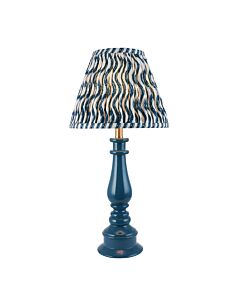Pair Of Navy Blue Velvet Table Lamps – Retro Bedside Lamps With Warm LED (240V) By First Choice Lighting