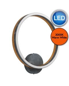 Eglo Lighting - Cadinaro - 39897 - LED Grey Wood White Wall Washer Light