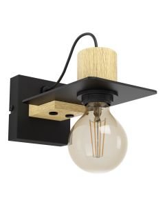 Eglo Lighting - Bramerton - 43753 - Black Wood Wall Light