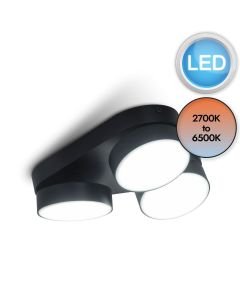 Lutec Connect - Stanos - 8600504012 - LED Black Opal Ceiling Spotlight