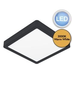 Eglo Lighting - Fueva 5 - 900644 - LED Black White IP44 Bathroom Ceiling Flush Light