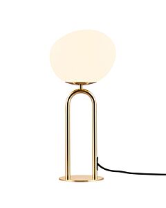 Nordlux - Shapes - 2120055035 - Brushed Brass Opal Glass Table Lamp