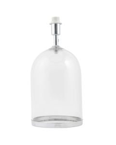 Large Chrome and Glass Cloche Design Table Lamp Base