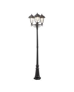 Konstsmide - Parma - 7227-750 - Black 3 Light Outdoor Lamp Post