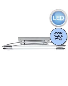 Endon Lighting - Harper - 81693 - LED Chrome Opal Glass 2 Light Flush Ceiling Light