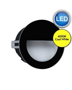 Eglo Lighting - Aracena - 99576 - LED White Black Glass IP65 Outdoor Recessed Marker Light