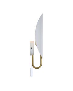 Nordlux - Spargo - 2320361001 - White Brushed Brass Plug In Wall Light