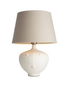 Endon Lighting - Mrs - 98387 - White Grey Ceramic Table Lamp With Shade