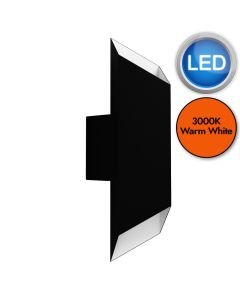 Eglo Lighting - Spiazzina - 900132 - LED Black White 2 Light IP55 Outdoor Wall Washer Light