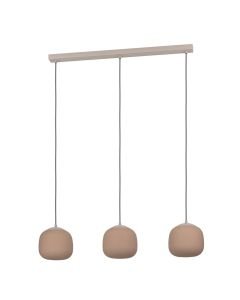 Eglo Lighting - Cominio - 900894 - Taupe Grey Frosted Glass 3 Light Bar Ceiling Pendant Light