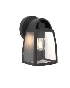 Lutec - Kelsey - 5273702012 - Black Clear Glass IP44 Outdoor Wall Light