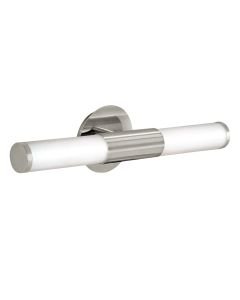 Eglo Lighting - Palmera - 87222 - Satin Nickel White Glass 2 Light IP44 Bathroom Strip Wall Light
