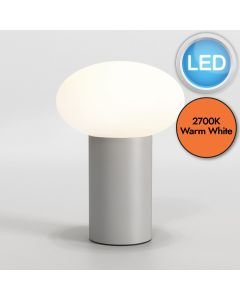 Astro Lighting - Zeppo - 1176026 - LED Pebble Grey Opal Glass Portable Table Lamp