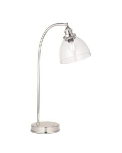 Kallepo - Nickel & Clear Glass Task Table Lamp