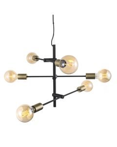 Nordlux - Josefine - 48933003 - Black Brass 6 Light Ceiling Pendant Light