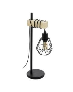 Eglo Lighting - Townshend 5 - 43136 - Black Wood Table Lamp