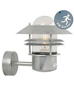 Nordlux - Blokhus - 25031031 - Galvanized Steel Clear Glass IP54 Outdoor Sensor Wall Light