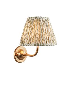 Endon Lighting - Dome Arc & Leaf 20cm - 115955 - Aged Brass Green Wall Light