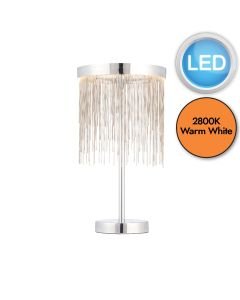 Endon Lighting - Zelma - 73769 - LED Chrome Silver Table Lamp