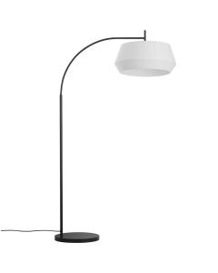 Nordlux - Dicte - 2112414001 - Black White Pleated Floor Reading Lamp