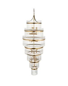 Endon Lighting - Marietta Grand - 112793 - Antique Brass Clear Glass 21 Light Chandelier