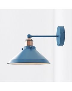 Maxwell - Mirage Blue Brushed Copper Wall Light