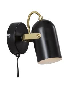 Nordlux - Lotus - 50101003 - Black Brass Plug In Spotlight