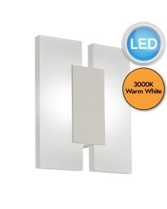 Eglo Lighting - Metrass 2 - 96043 - LED Satin Nickel White 2 Light Wall Washer Light