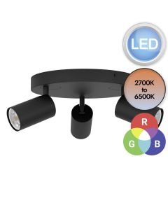 Eglo Lighting - Telimbela-Z - 900336 - LED Black 3 Light Ceiling Spotlight
