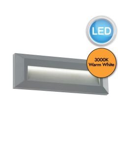 Saxby Lighting - Severus - El-40104 - LED Grey Clear IP65 Rectangle Outdoor Recessed Marker Light