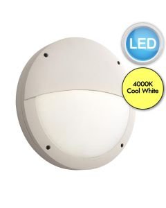 Saxby Lighting - Luik - 61652 & 69232 - LED White Opal 18w Gear Tray Eyelid Casing Outdoor Bulkhead Light