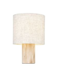 Endon Lighting - Durban - 101680 - Natural Eucalyptus Wood Table Lamp With Shade