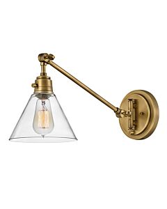 Hinkley Lighting - Arti - HK-ARTI-1W-HB-CG - Heritage Brass Clear Glass Reading Wall Light