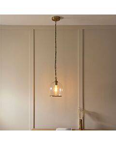 Endon Lighting - Ashcroft - 120624 - Aged Brass Clear Glass Ceiling Pendant Light