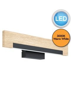 Eglo Lighting - Camacho - 99294 - LED Black Wood White Wall Washer Light
