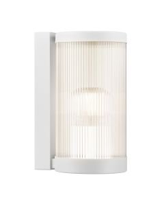 Nordlux - Coupar - 2218061001 - White Clear Ribbed Glass IP54 Outdoor Wall Light