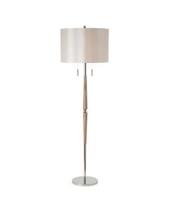 Endon Lighting - Altesse - ALTESSE-FLNI - Wood Oatmeal 2 Light Pull Cord Floor Lamp