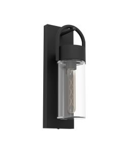 Eglo Lighting - Carraro - 900285 - Black Clear Glass IP44 Outdoor Wall Light