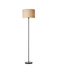Endon Lighting - Longshore - 101694 - Natural Seagrass Black Floor Lamp