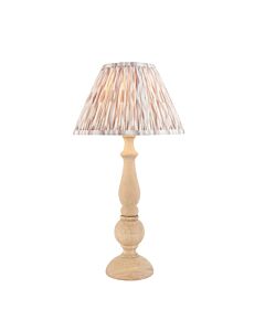 Endon Lighting - Hidcote & Ikat 30cm - 114759 - Natural Wood Aged Brass Neutral Table Lamp With Shade