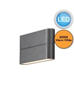 Konstsmide - Chieri - 7973-370 - LED Anthracite 2 Light IP54 Outdoor Wall Washer Light