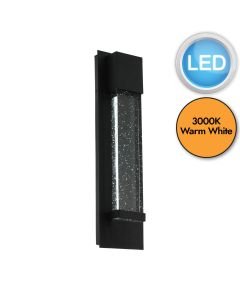 Eglo Lighting - Villagrazia - 98153 - LED Black Clear Glass 2 Light IP44 Outdoor Wall Washer Light