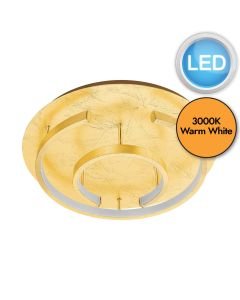 Eglo Lighting - Pozondon - 98487 - LED Gold White Flush Ceiling Light