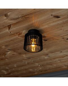 Lutec - Shyne - 6397501012 - Black Clear Glass IP54 Outdoor Ceiling Flush Light