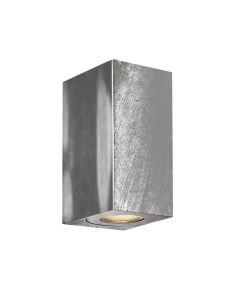 Nordlux - Canto Maxi Kubi 2 - 49731031 - Galvanized Steel Clear Glass 2 Light IP44 Outdoor Wall Washer Light