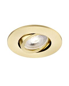 Saxby Lighting - Saxby ShieldONE 75 - 109806 & 113316 - Satin Brass Tilt Recessed Fire Rated Ceiling Downlight