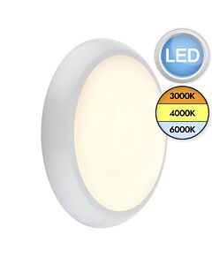 Saxby Lighting - Core CCT - 110966 - LED White Opal IP65 Outdoor Sensor Bulkhead Light