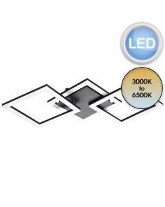 Eglo Lighting - Paranday-Z - 900317 - LED Black White Flush Ceiling Light