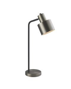 Endon Lighting - Mayfield - 95470 - Brushed Silver Black Task Table Lamp